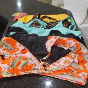 Set of 5 New Xhilaration Juniors' Bikini Tops